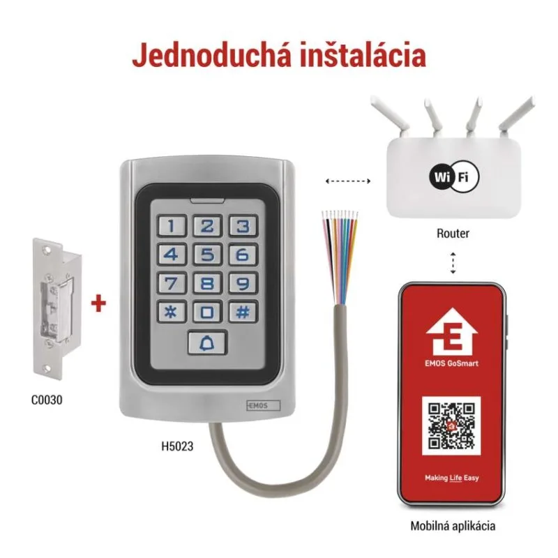 GoSmart Kódová klávesnica IP-006AX, WiFi – Obrázok 3