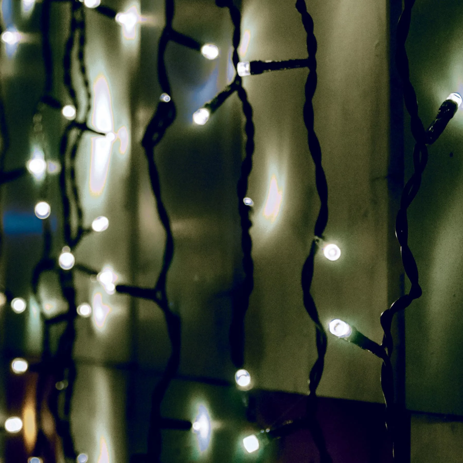 Spojovateľný svetelný záves, 204 LED, biela, na vonkajšie použitie