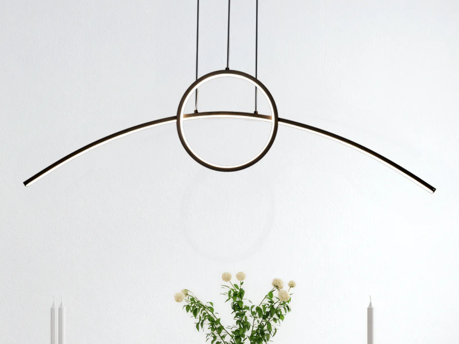 LED závesná lampa na lanku + diaľkový ovládač 55W - J4305/B – Obrázok 10