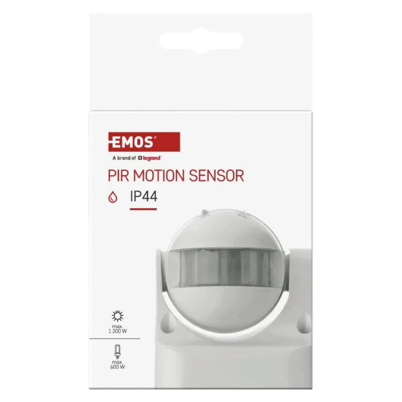 PIR senzor (pohybové čidlo) IP44 1200W, biely – Obrázok 6