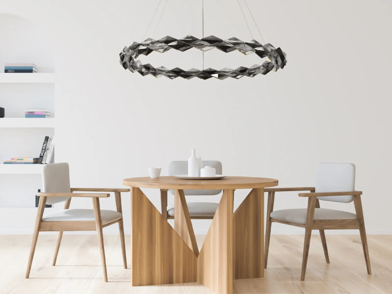 LED závesné svietidlo na lanku + diaľkový ovládač 55W - J6328/CH – Obrázok 5