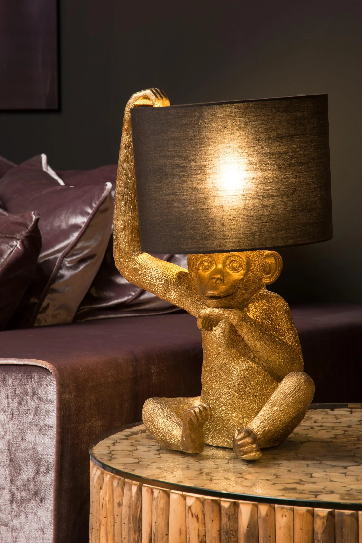 EXTRAVAGANZA CHIMP – Stolná lampa – Ø 30 cm – 1xE14 – Čierna – Obrázok 5