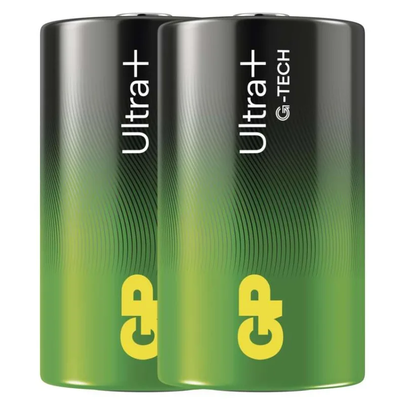 Alkalická batéria GP Ultra Plus LR20 (D), 2 ks – Obrázok 2