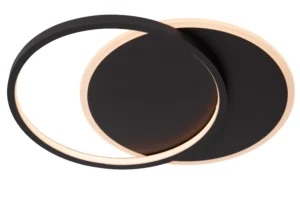 AXELLE – Stropné svietidlo na montáž do roviny – Ø 29,5 cm – LED s 3-stupňovým stmievaním – 1x24 W, 2700 K – čierna