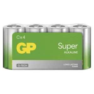 Alkalická batéria GP Super LR14 (C), 4 ks fólia