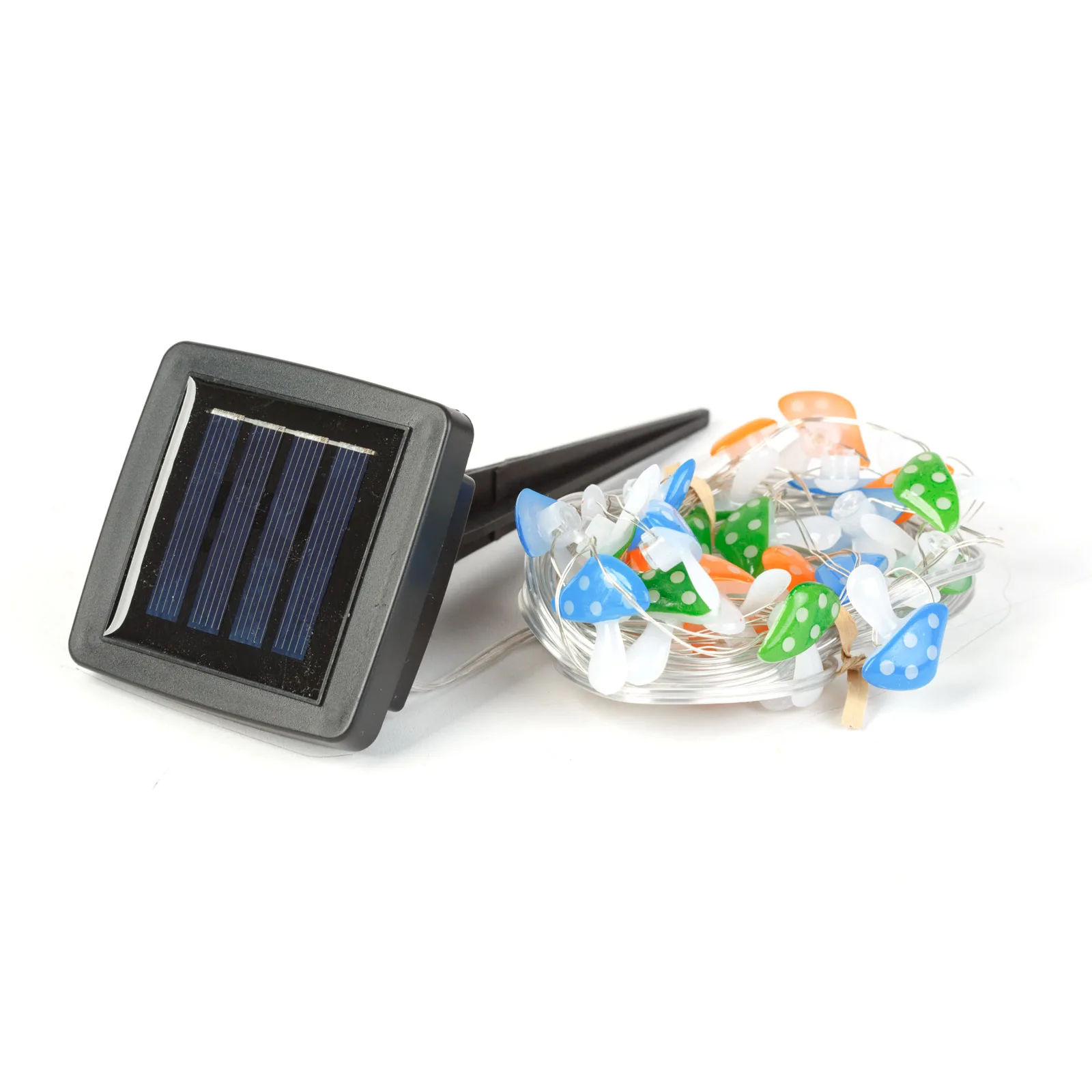 Solárna LED svetelná reťaz – huby – 2,4 m – 25 LED – teplá biela – Obrázok 2