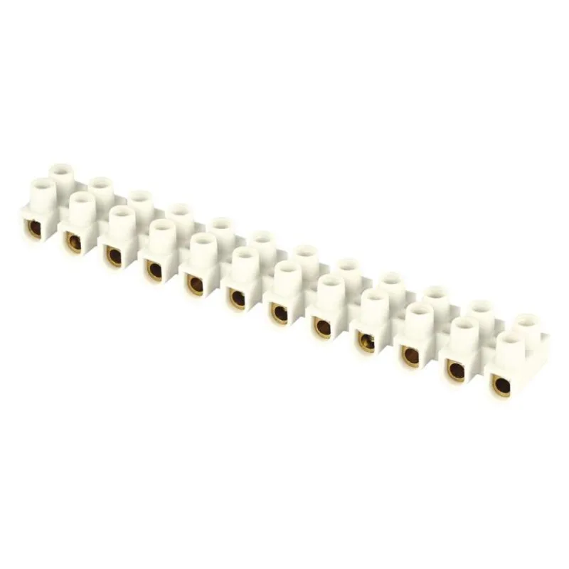 Skrutková svorkovnica 12× 4–6mm2, 450 V, biela – Obrázok 2