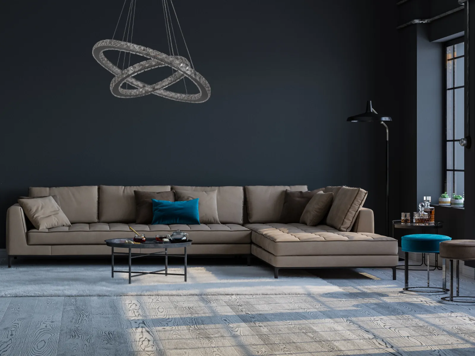LED luxusné krištáľové svietidlo + diaľkový ovládač 130W - J6353/CH – Obrázok 12