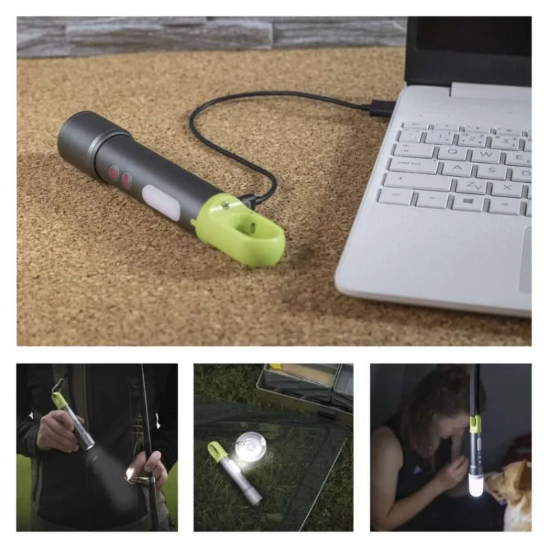 LED nabíjacie ručné kovové svietidlo, 600 lm, 1 200 mAh – Obrázok 23