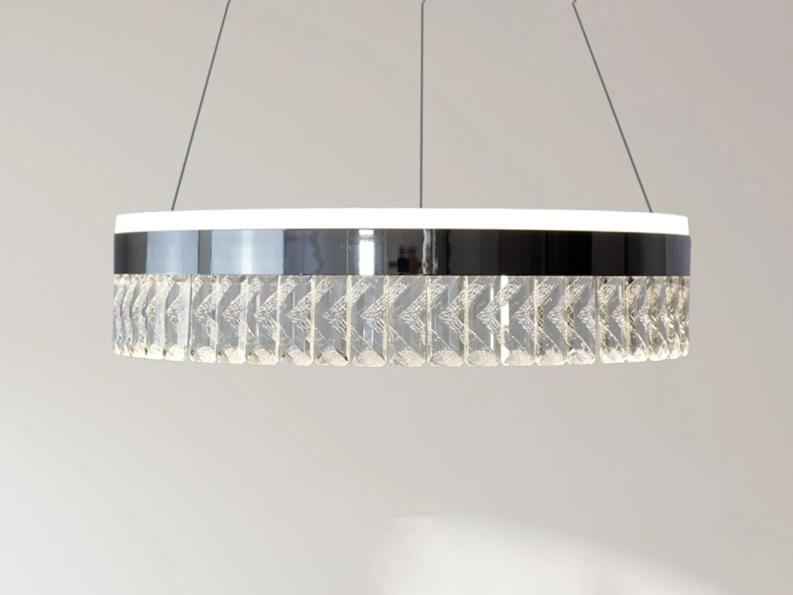 LED luxusné závesné krištáľové svietidlo s diaľkovým ovládačom 90W - TA2300/CH – Obrázok 12