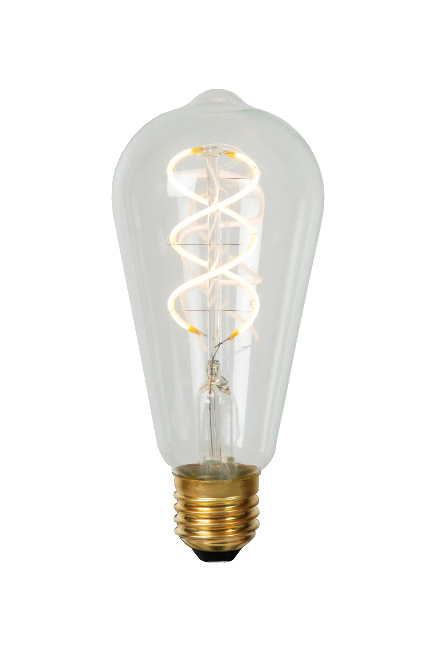 ST64 SENZOR SÚMRAKU - Žiarovka s vláknom - Ø 6,4 cm - LED - E27 - 1x4W 2200K - Senzor na deň/noc - jantárový