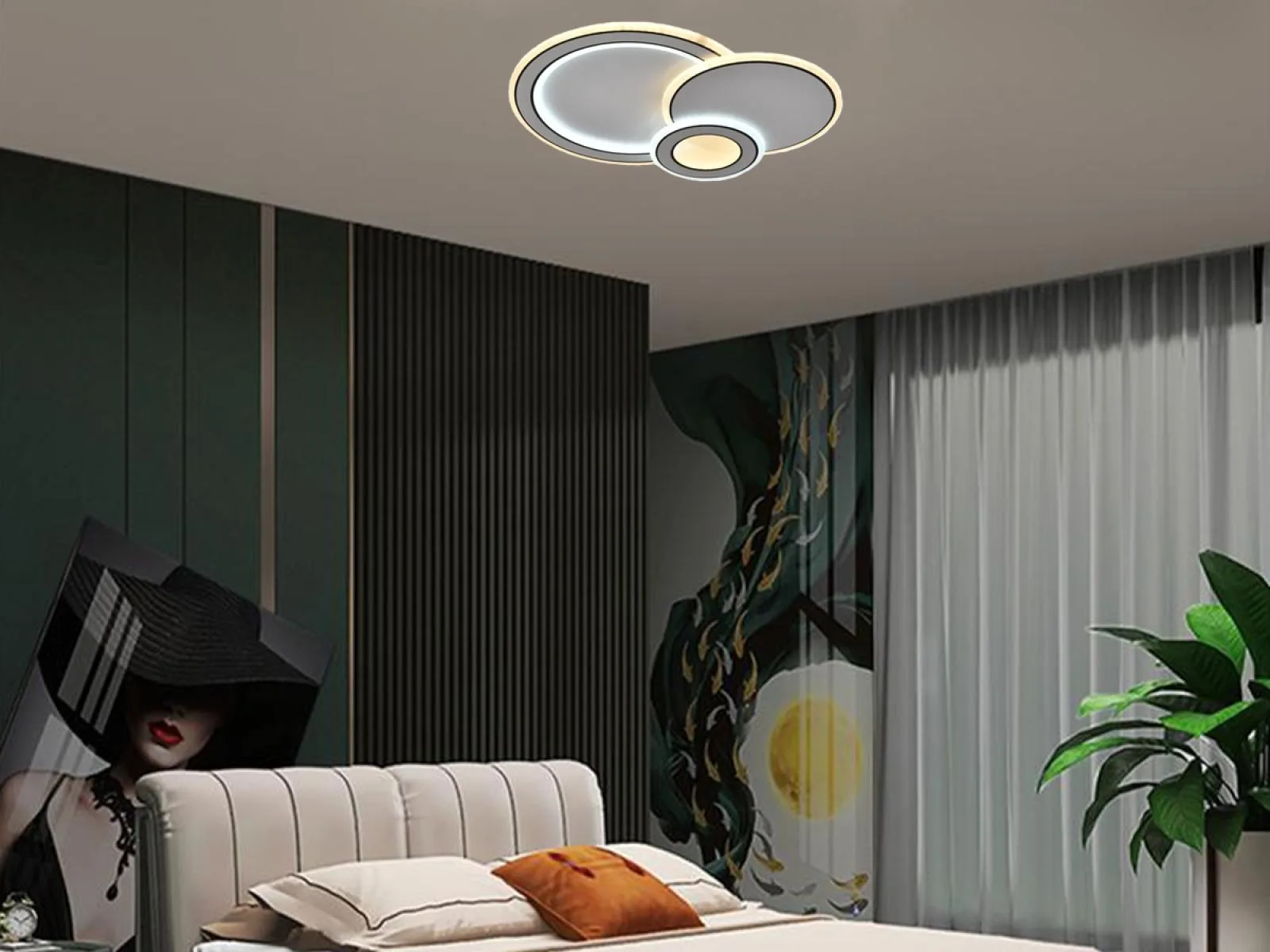 LED stropné svietidlo + diaľkový ovládač 40W - J1308/W – Obrázok 2