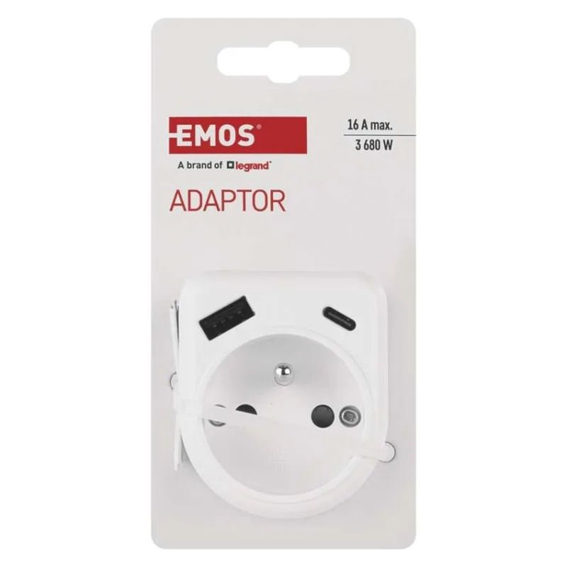 Rozbočovacia zásuvka 1×, 1×USB-A+1×USB-C, biela – Obrázok 7