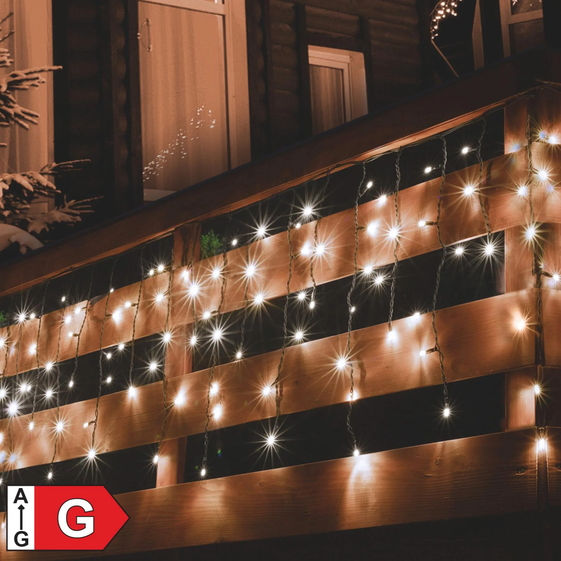 Spojovateľný svetelný záves, 200 LED, teplá biela, na vonkajšie použitie