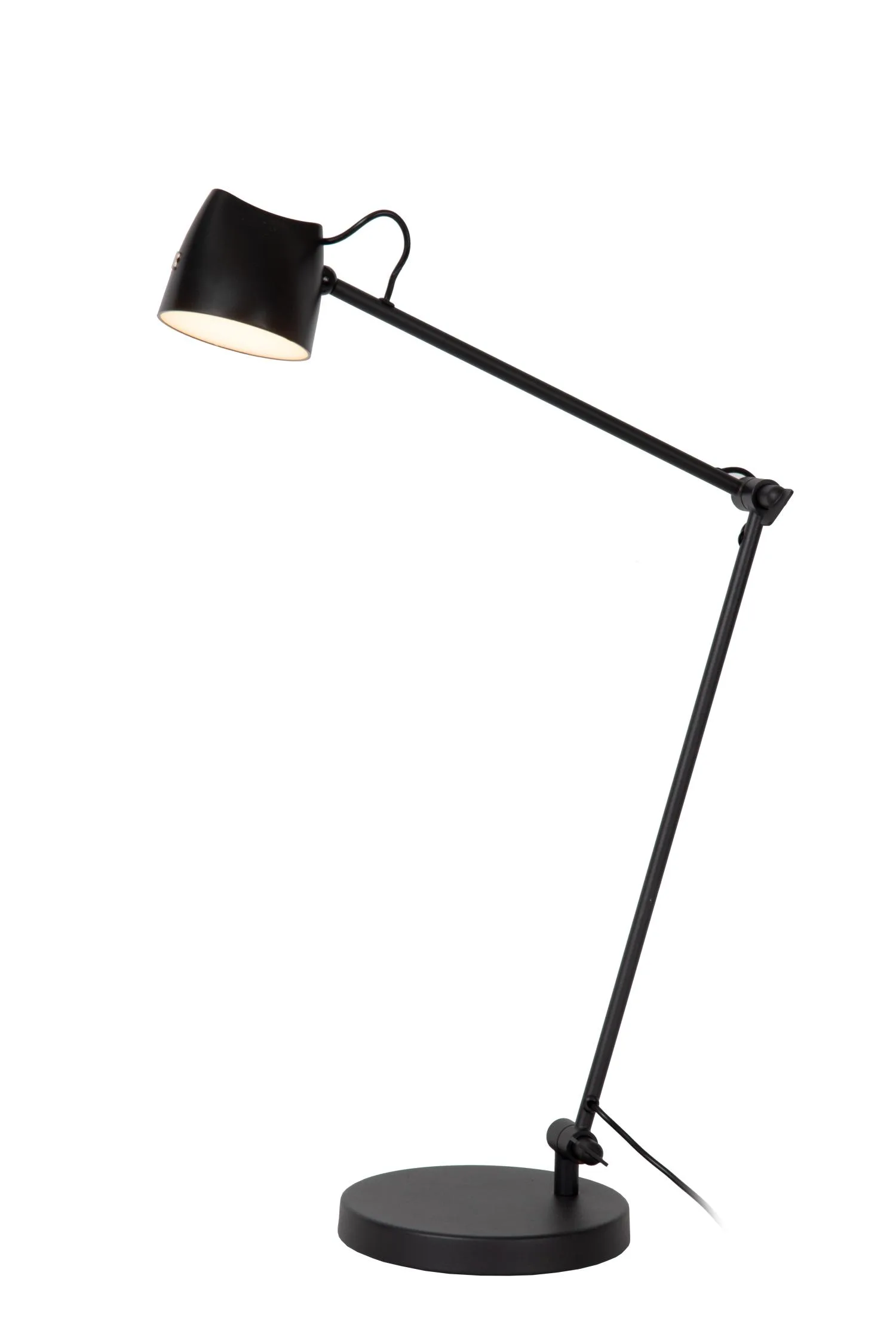 MILNE – Stojacie čítacie svietidlo – LED s reguláciou jasu – 1x8 W, 2700 K – čierne