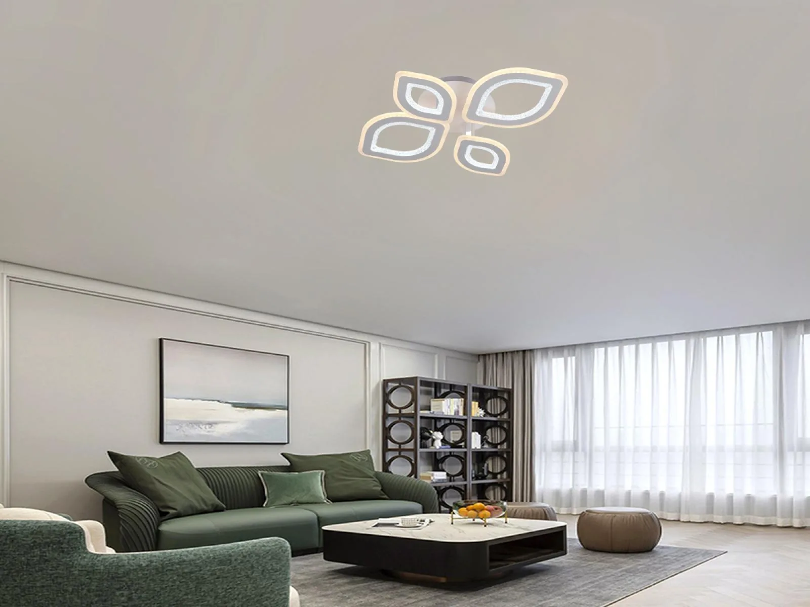 LED stropné svietidlo s diaľkovým ovládačom 95W - J3348/W – Obrázok 3
