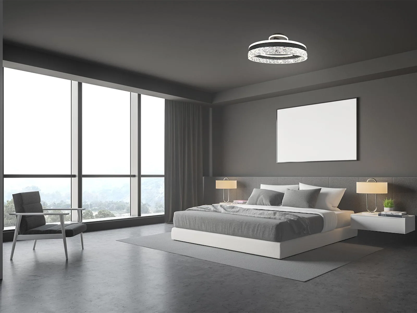 LED luxusné stropné krištáľové svietidlo s diaľkovým ovládačom 85W - TA1306/B – Obrázok 9
