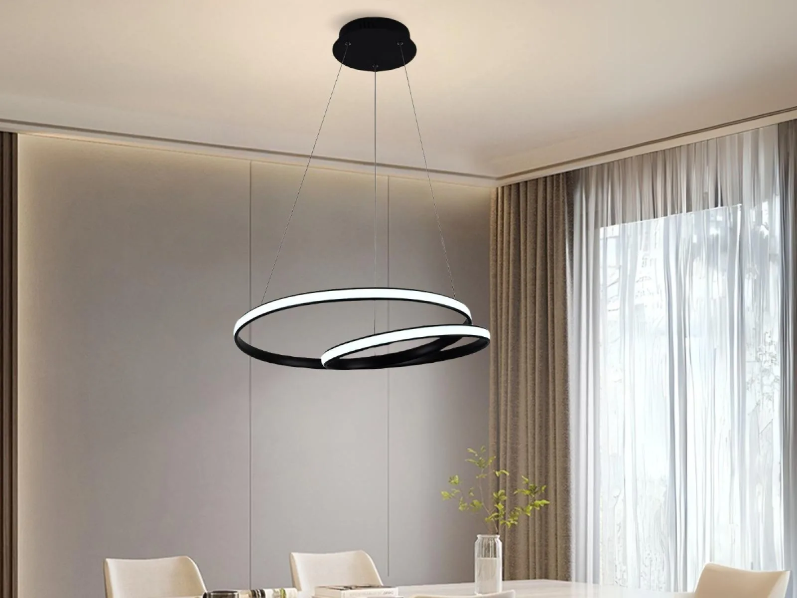 LED závesné svietidlo + diaľkový ovládač 65W - J4302/B – Obrázok 3