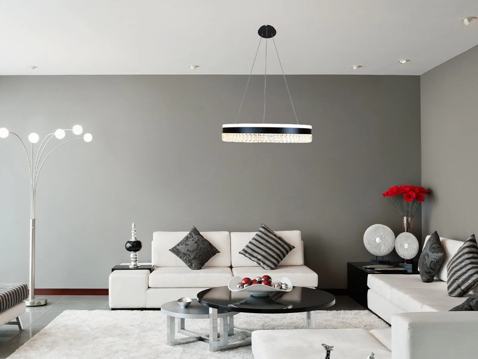 LED luxusné závesné krištáľové svietidlo s diaľkovým ovládačom 80W - TA2302/B – Obrázok 5