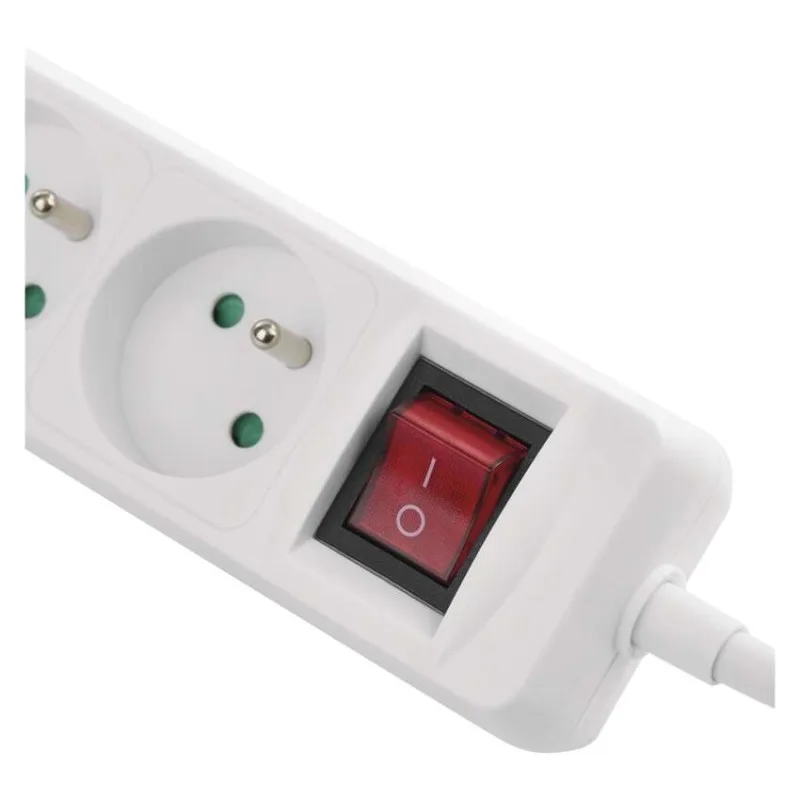 Predlžovací kábel 3 m / 5 zásuvky / s vypínačom / biely / 1×USB-A + 1×USB-C / 1,5 mm2 – Obrázok 5