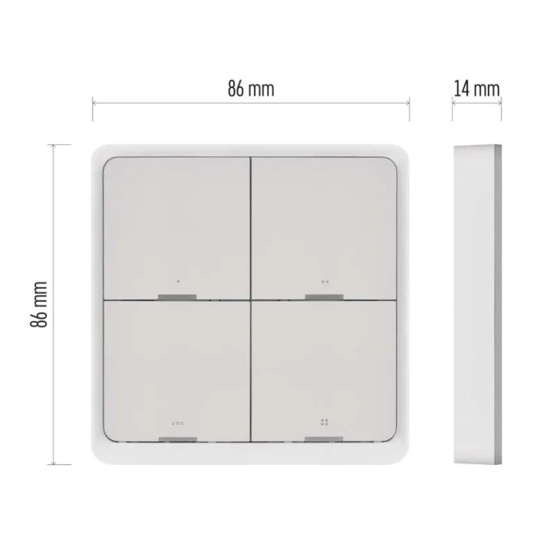 GoSmart Prenosný ovladač scén IP-2004ZW, ZigBee 3.0, 4-tlačidlový – Obrázok 15