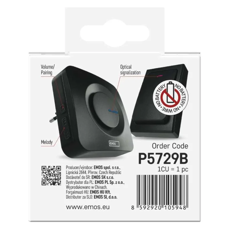 Domový bezdrôtový zvonček bez baterie P5729B do zásuvky – Obrázok 14