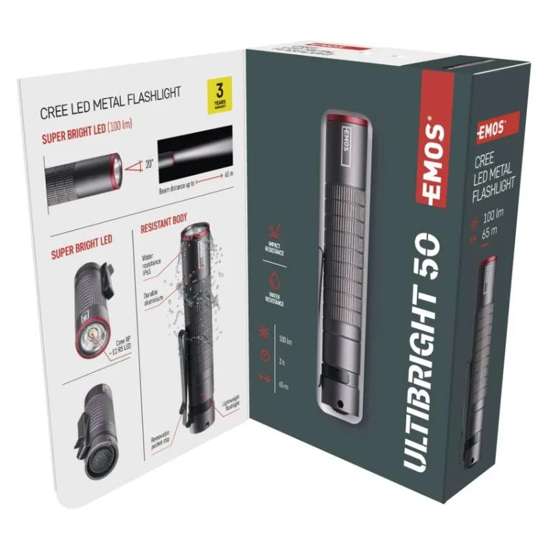 CREE LED kovové svietidlo Ultibright 50, 100lm, 1xAAA – Obrázok 13