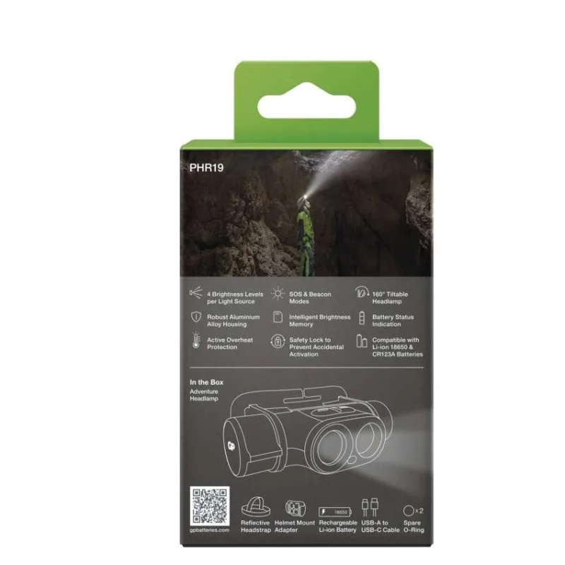 LED nabíjacia čelovka GP Xplor PHR19, 1200 lm – Obrázok 12