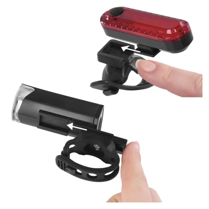 LED predné + zadné nabíjacie svietidlo na bicykel P3923, 90 lm – Obrázok 16