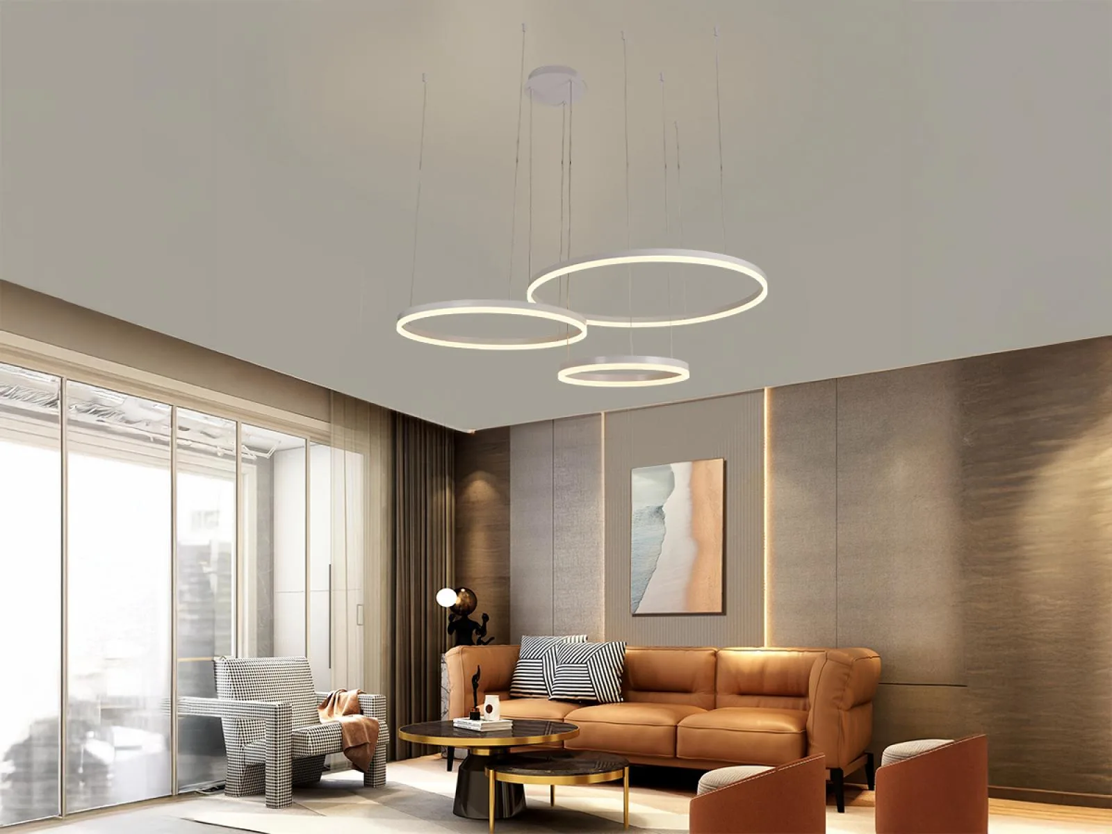 LED závesné svietidlo s diaľkovým ovládačom 125W – Obrázok 23