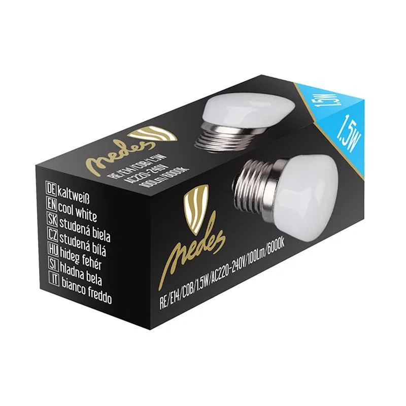 LED žiarovka 1,5W - MINI / E14 / COB / 6000K - ZLS001 – Obrázok 6