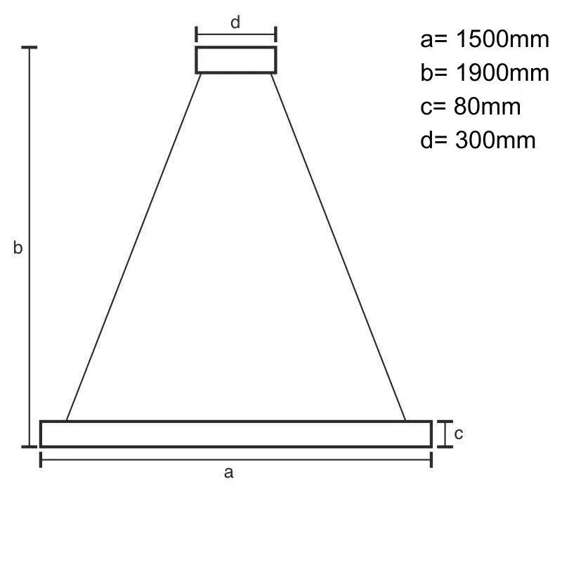 Drevený luster na lanku z masívneho dreva LED 26W / 1500 - WRL0122 – Obrázok 5