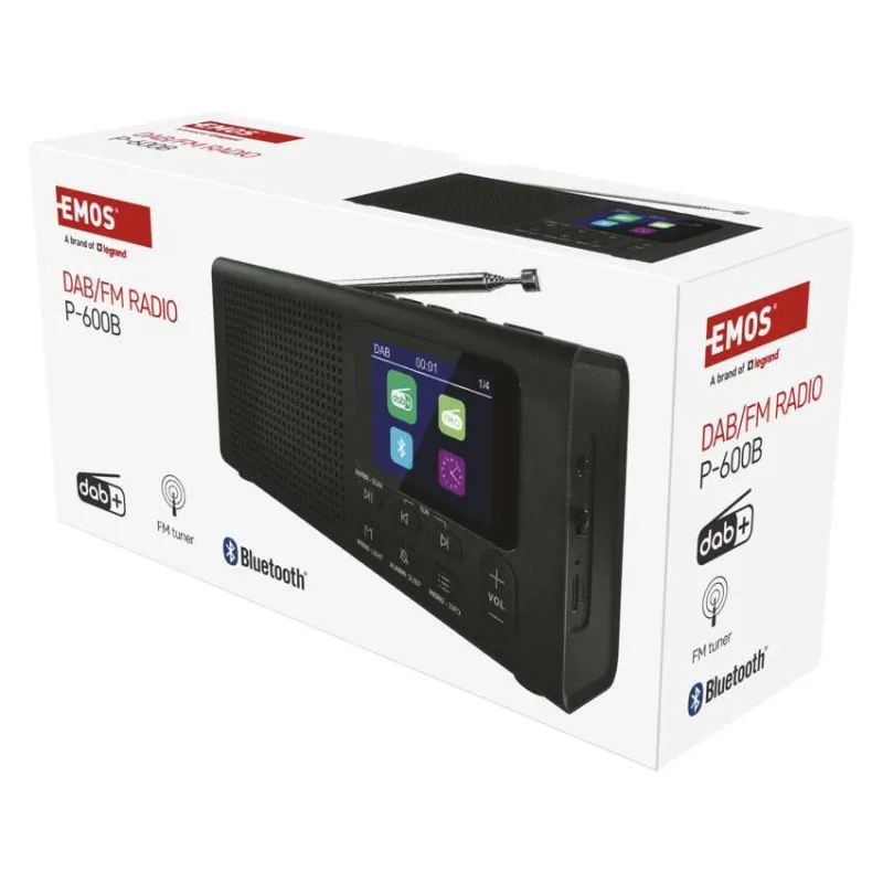 Prenosné rádio s Bluetooth P-600B, DAB / DAB+ / FM, čierne – Obrázok 16