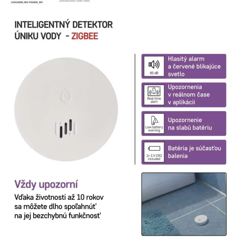 GoSmart Detektor úniku vody P56000S ZigBee – Obrázok 3