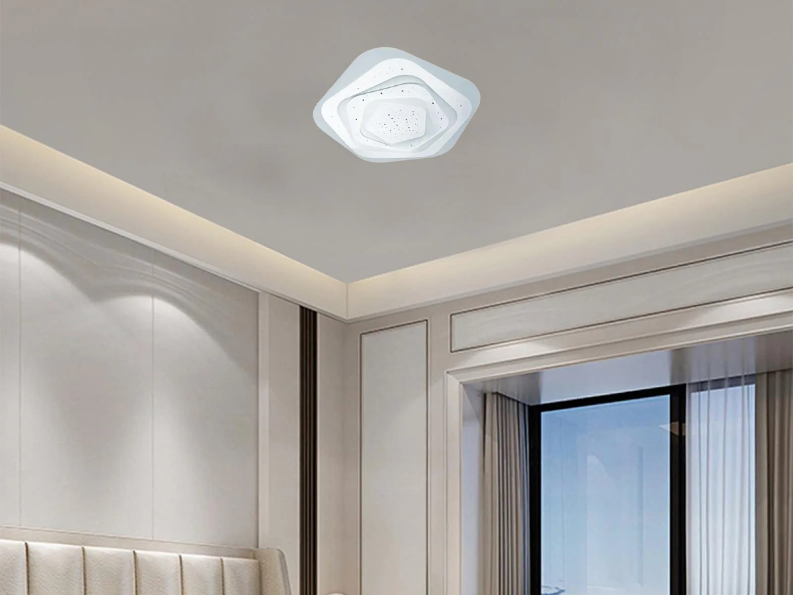 LED stropné svietidlo + diaľkový ovládač 105W - J1306/W – Obrázok 9