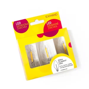 Blister FILAMENT Šiška, číra, 3 žiarovky, 20 V/0,2 W