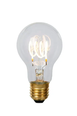A60 TWILIGHT SENSOR - Žiarovka s vláknom - Ø 6 cm - LED - E27 - 1x4W 2200K - denný/nočný senzor - jantárový