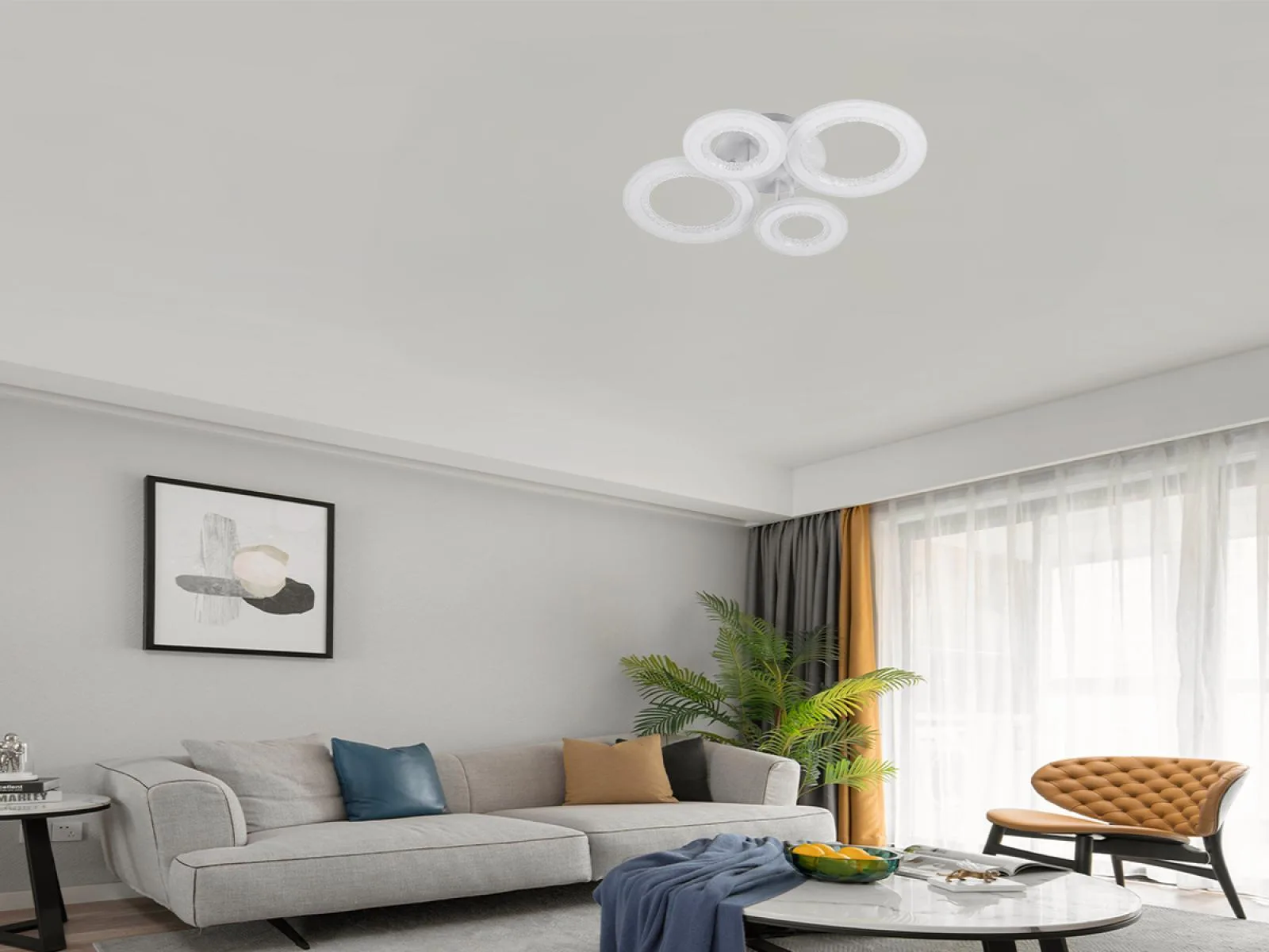 LED stropné svietidlo s diaľkovým ovládačom 100W - J3346/W – Obrázok 5
