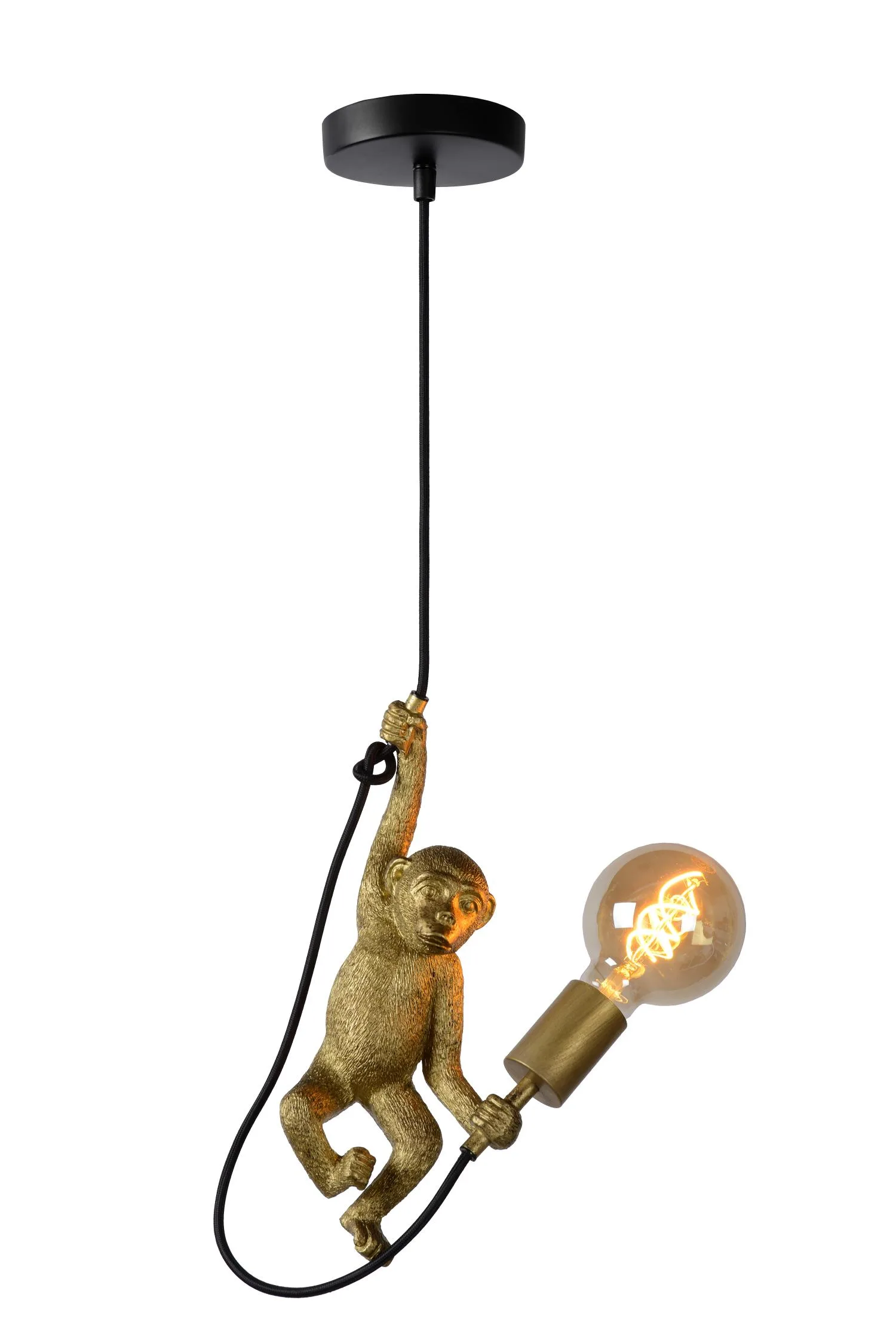 EXTRAVAGANZA CHIMP – Zavesené svietidlo – Ø 17,6 cm – 1xE27 – Čierna