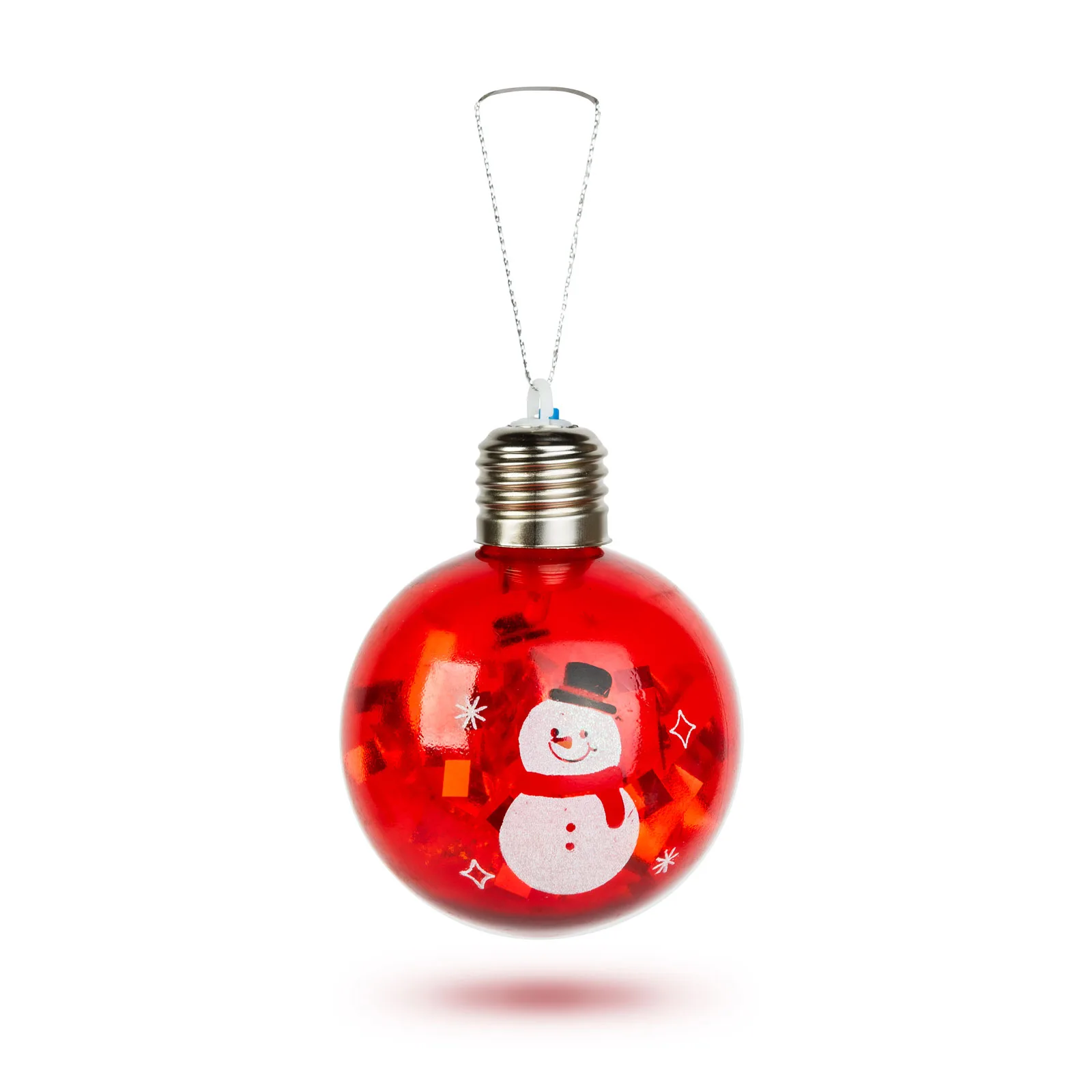 Vianočná LED guľa - RGB LED - priehľadná - plast - 8 cm – Obrázok 4