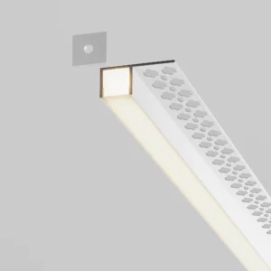 PRF048 SET PROFILE SWH 3m REC. TRIM. OVER PLASTERBOARD+DIFF.+2 END CAPS for LED STRIPS