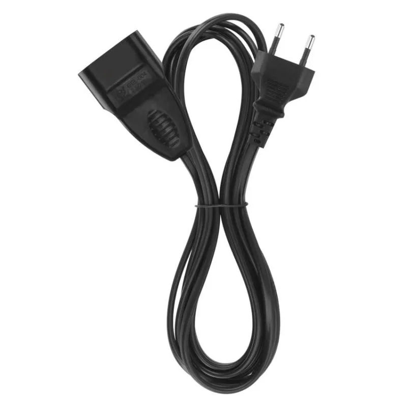 Dvojžilový pohyblivý prívod 3 m / 1 zásuvka / čierny / PVC / 0,75 mm2 – Obrázok 3