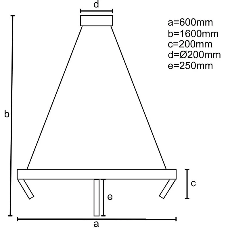 LED závesná lampa na lanku + diaľkový ovládač 85W - J7303/B – Obrázok 2