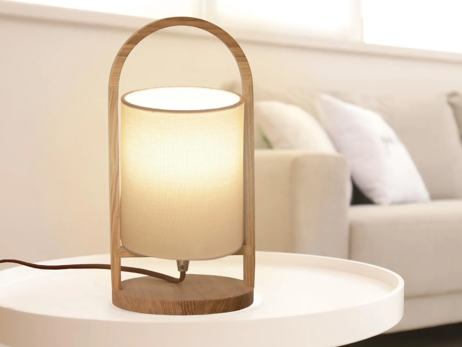 Dizajnová stolná lampa z masívneho dreva E27 / 60W - WRE171 – Obrázok 5