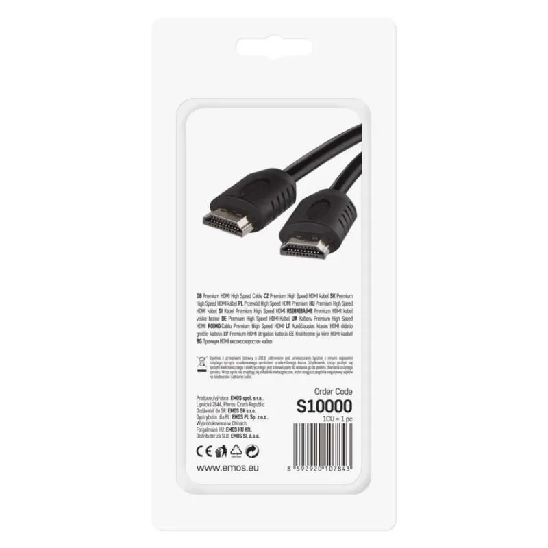 HDMI 2.0 high speed kábel A vidlica – A vidlica 0,75m – Obrázok 5