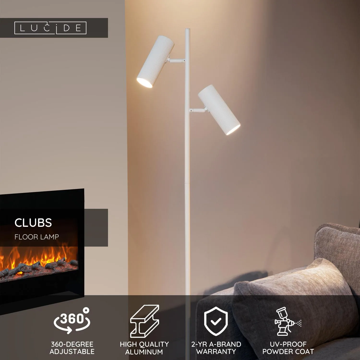 CLUBS – Stojaca lampa – 2xGU10 – Obrázok 8