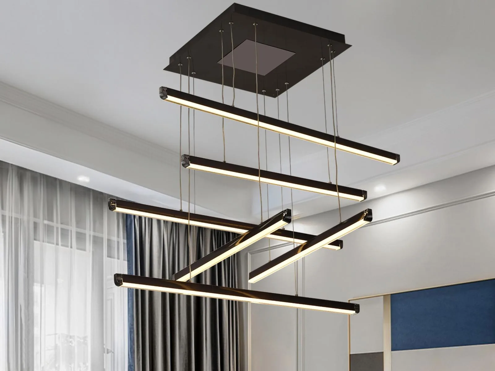 LED závesné svietidlo s diaľkovým ovládačom 100W - J3373/BCH – Obrázok 8