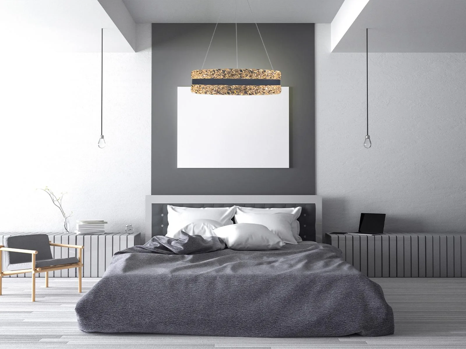 LED luxusné závesné krištáľové svietidlo s diaľkovým ovládačom 80W - TA2303/W – Obrázok 9