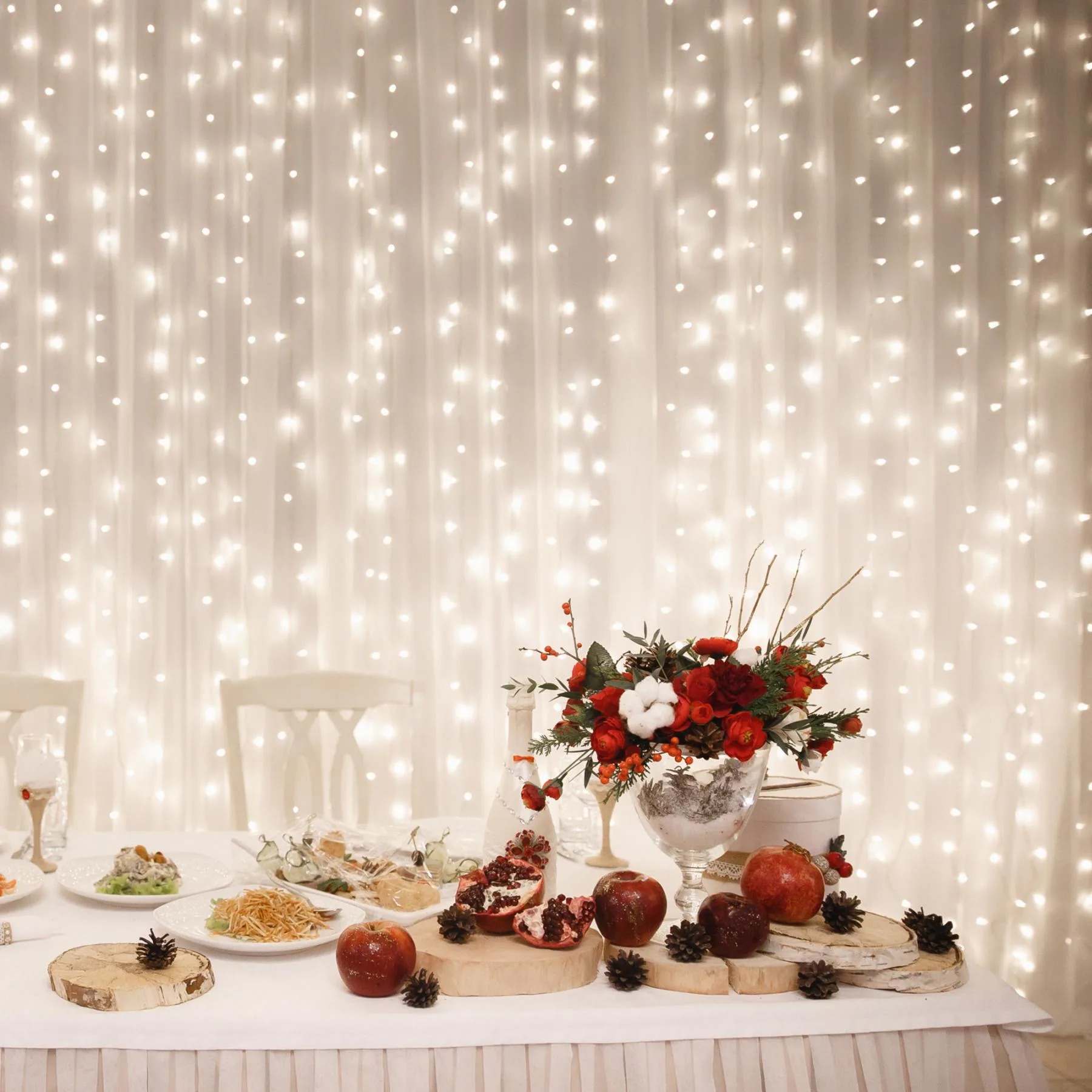 LED spojovateľný svetelný záves, 2 x 2 m, IP44