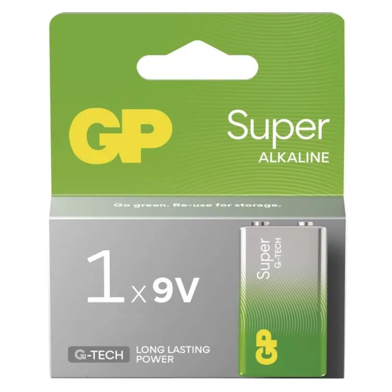 Alkalická batéria GP Super 6LR61 (9V) 1 ks